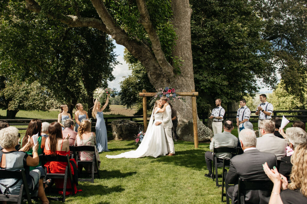 The red Barn wedding ceremony