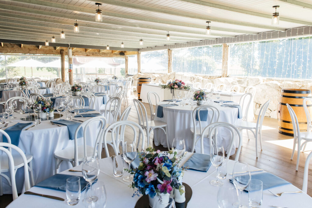 Wedding set up at the Red Barn