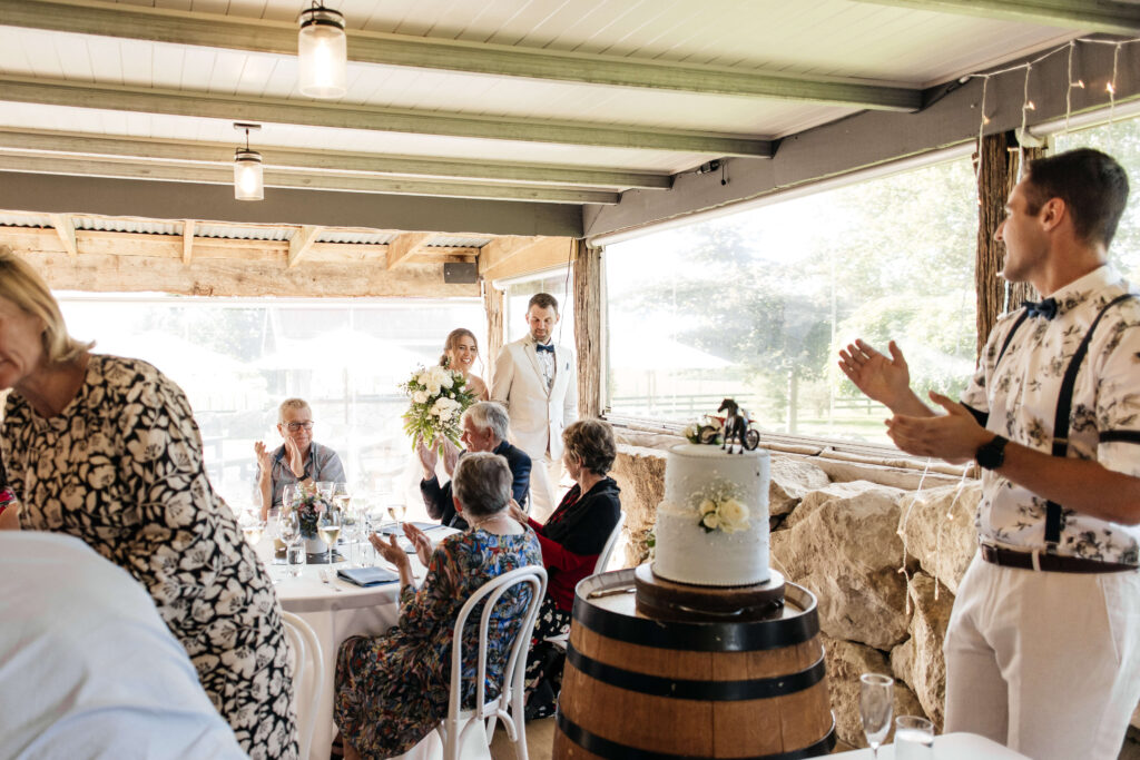 red barn wedding reception