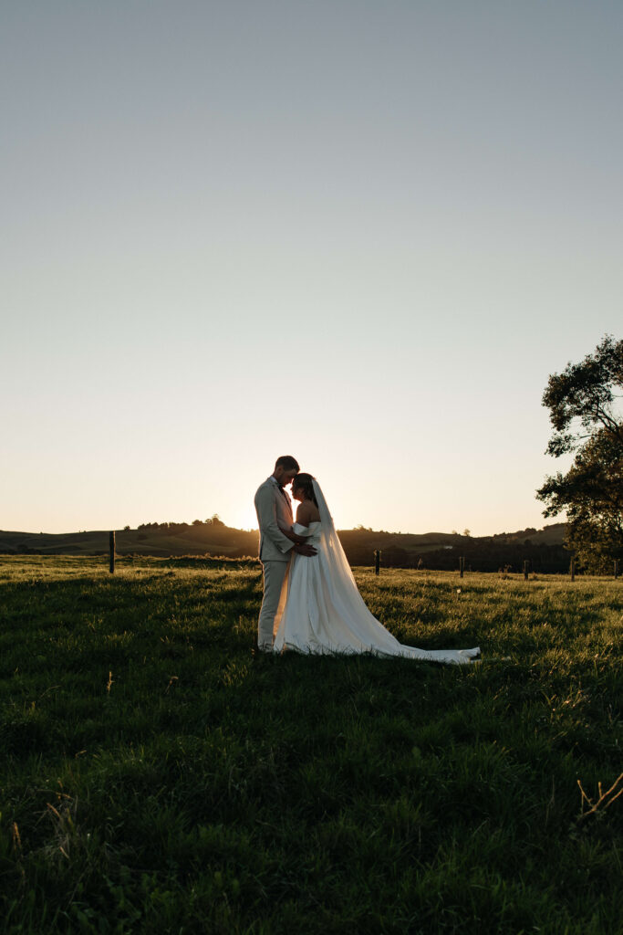 sunset at red barn