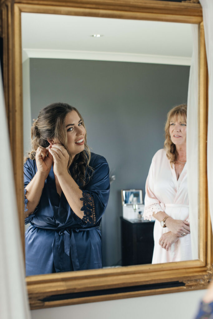 bride gets ready in Karapiro