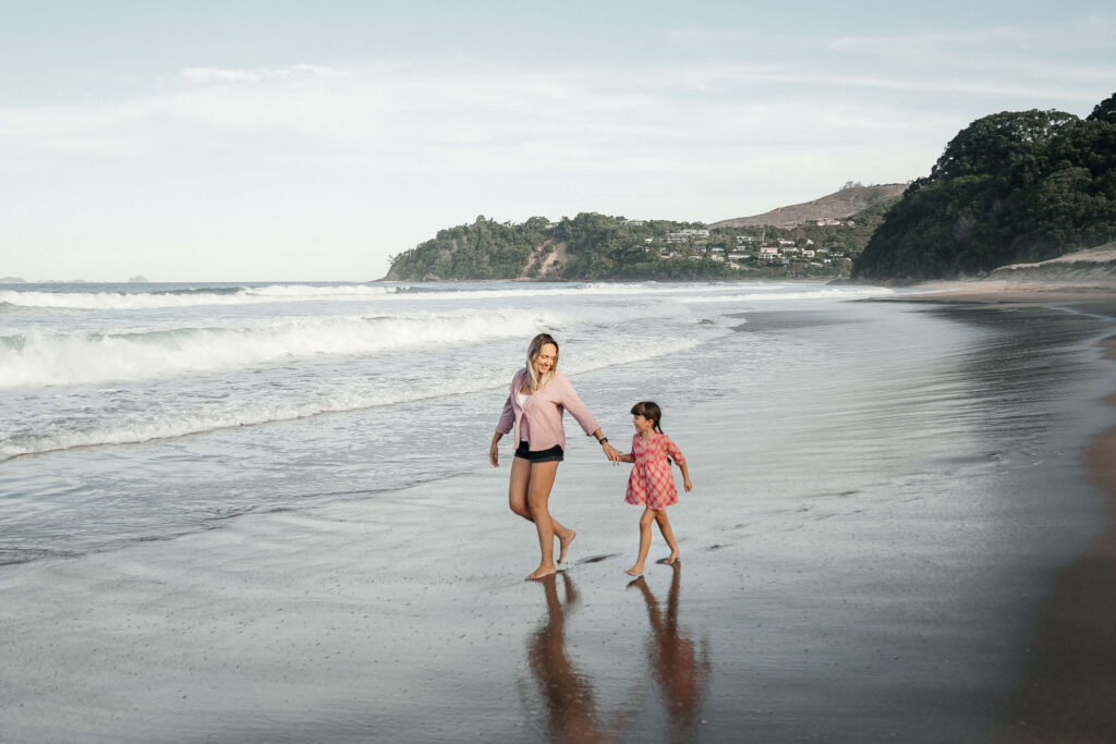 Family photo session with kids on Coromandel