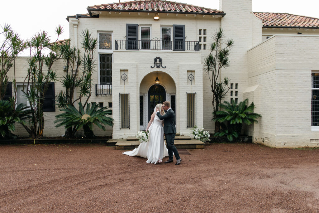 Puketutu Island Estate wedding on a rainy day