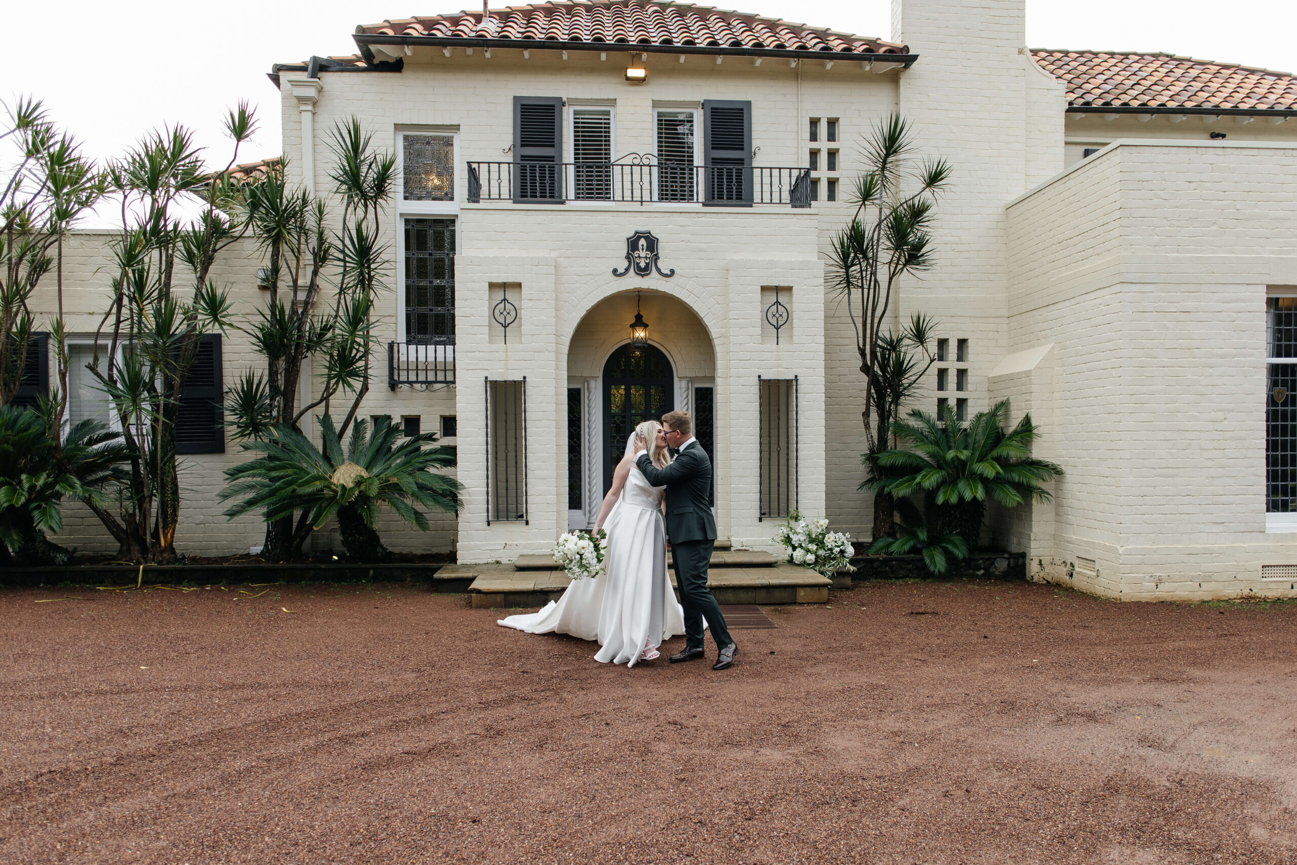 Puketutu Island Estate wedding on a rainy day