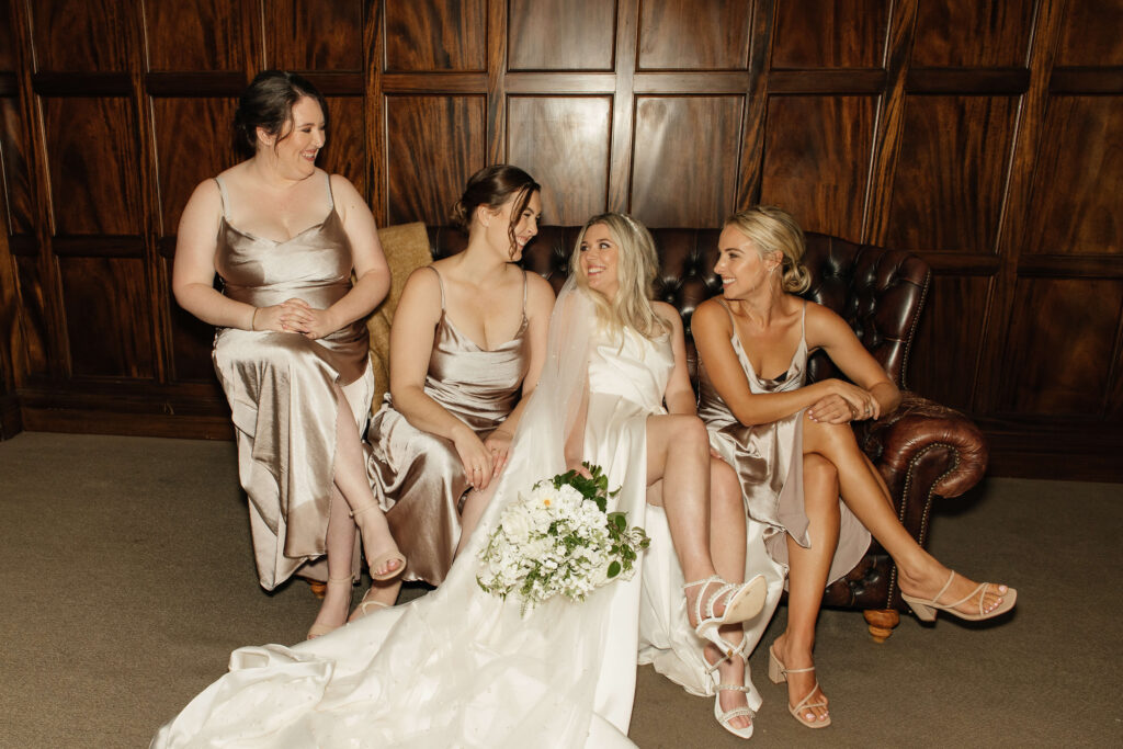 Puketutu Island Estate bride and bridesmaids