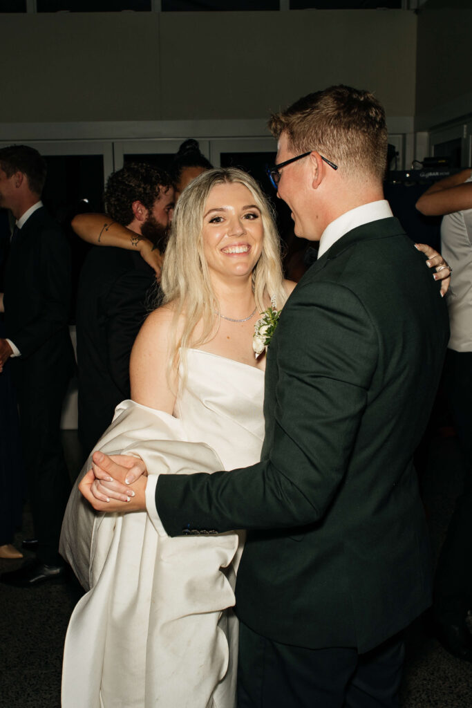 First dance inside Puketutu Island Estate reception hall