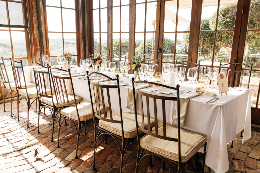 Wedding reception at Mudbrick Restaurant