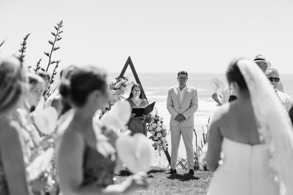 Wedding ceremony at Castaways Resort in Waiuku