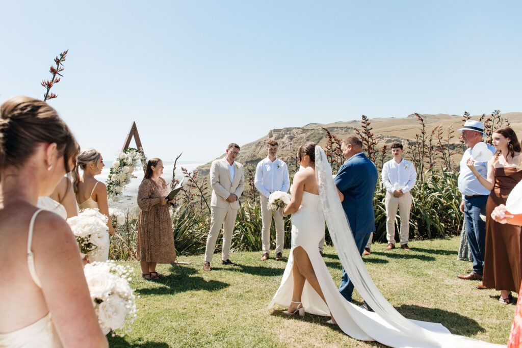 groom and groomsmen during the ceremony at Castaways