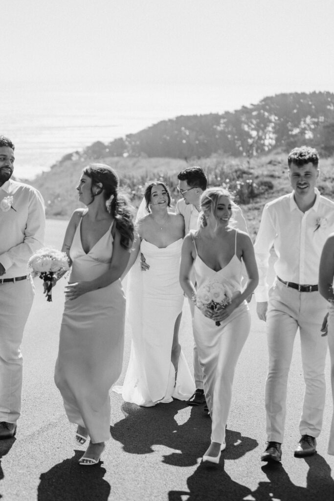 Bridal party photos at the wedding at Castaway Resort in Waiuku