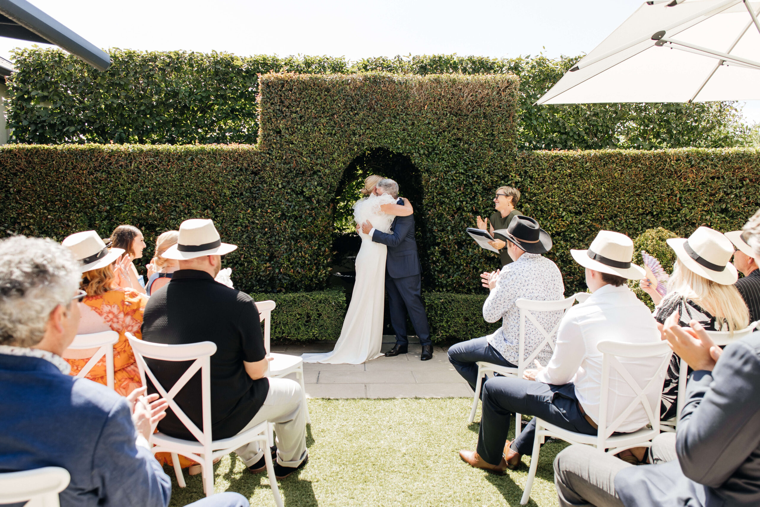 Bride and groom during PAX Venue Auckland wedding ceremony