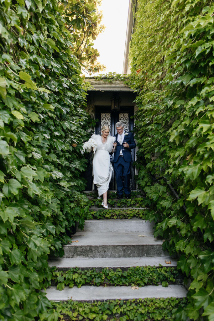 Romantic couple portraits of Angela and David at PAX Venue Auckland wedding