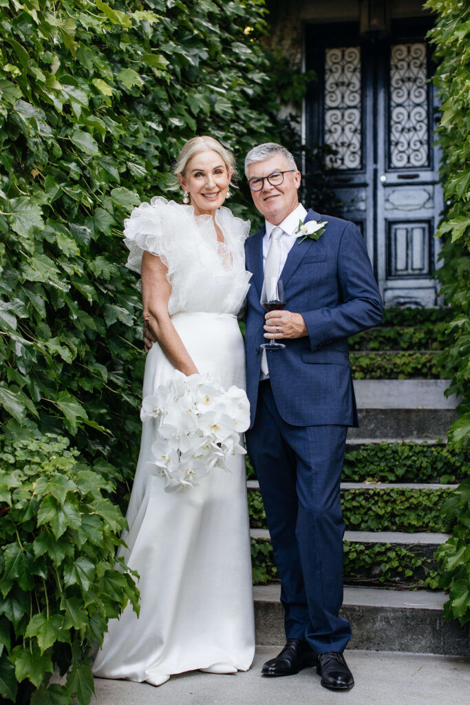 Romantic couple portraits of Angela and David at PAX Venue Auckland wedding