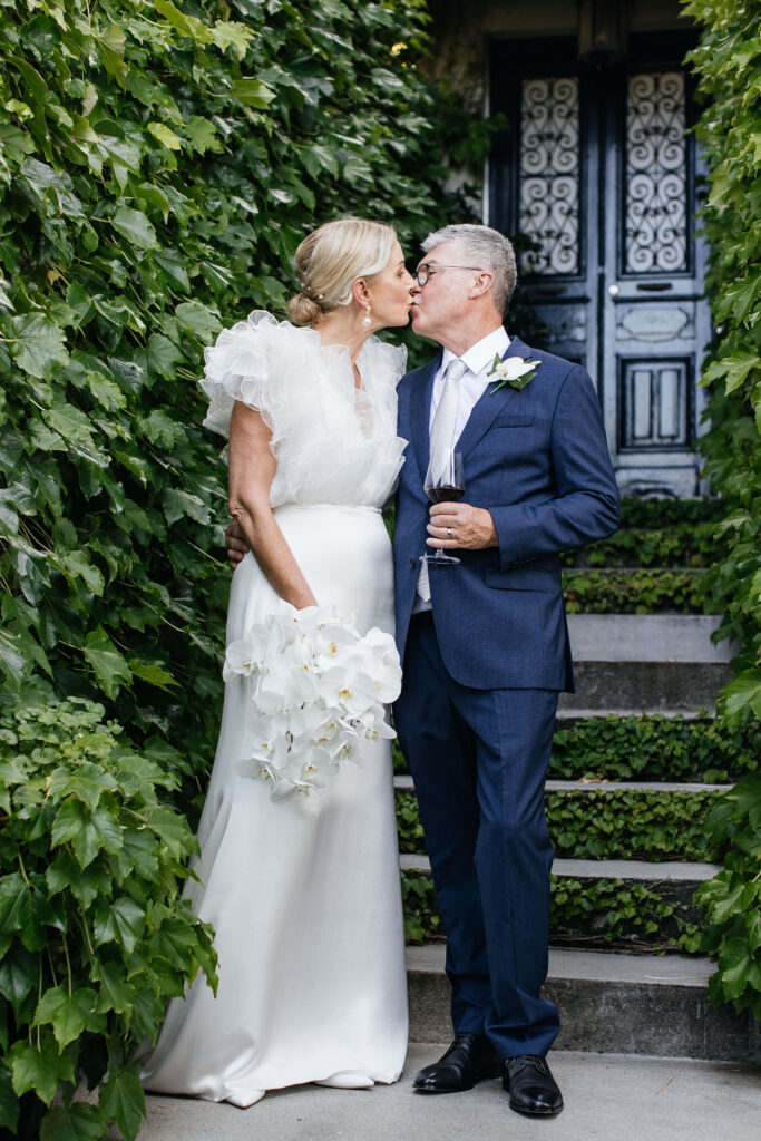 Romantic couple portraits of Angela and David at PAX Venue Auckland wedding