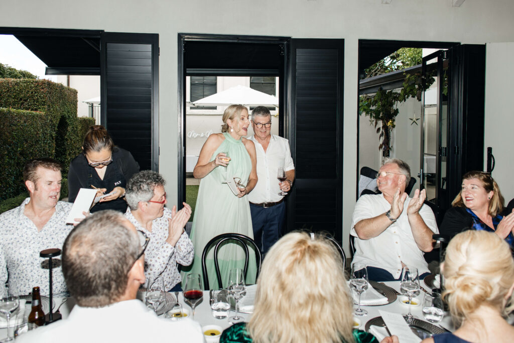 intimate reception dinner at Pax venue Auckland