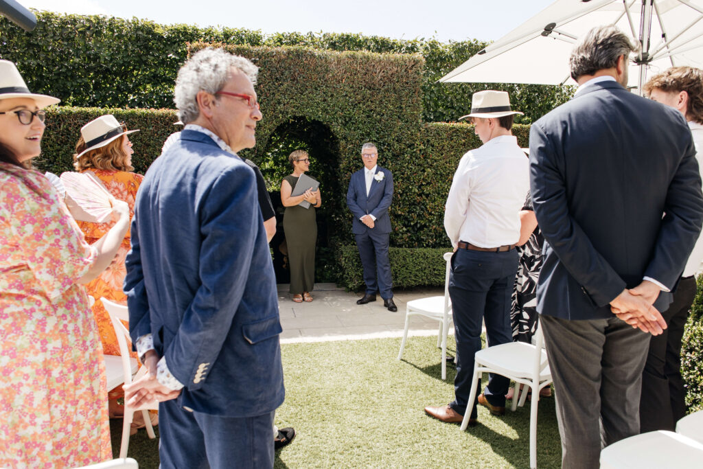 Groom David waiting for bride at PAX Venue Auckland wedding ceremony