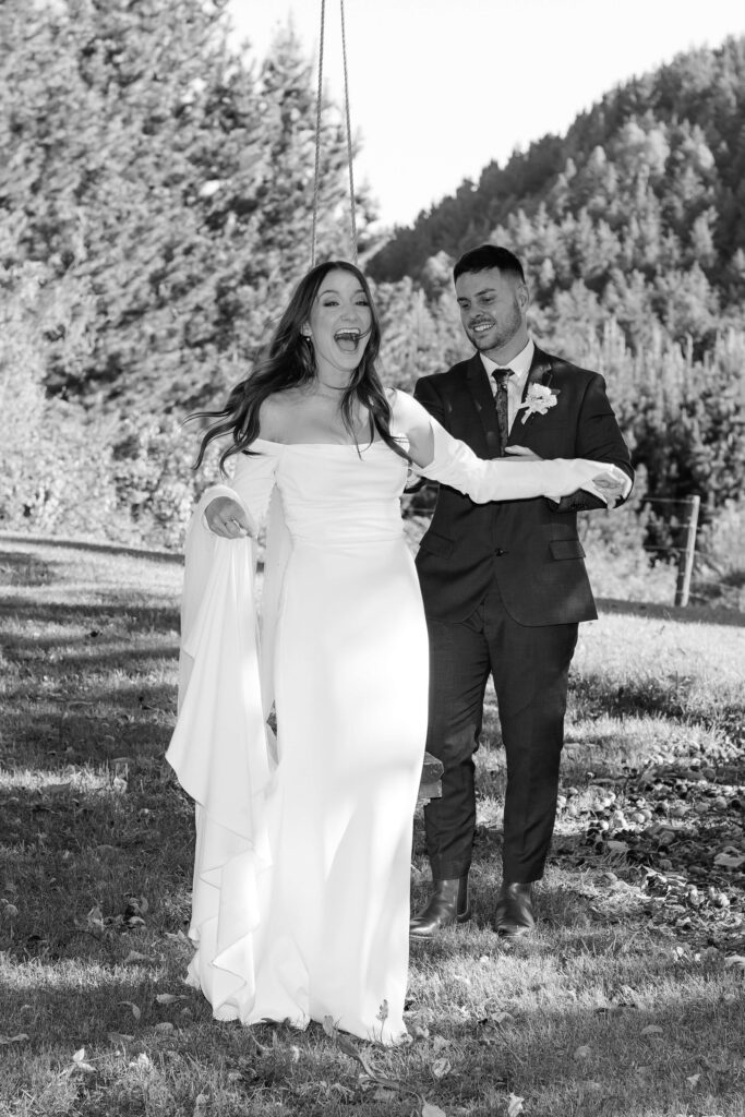Romantic couple portraits at Old Forest School wedding venue gardens.