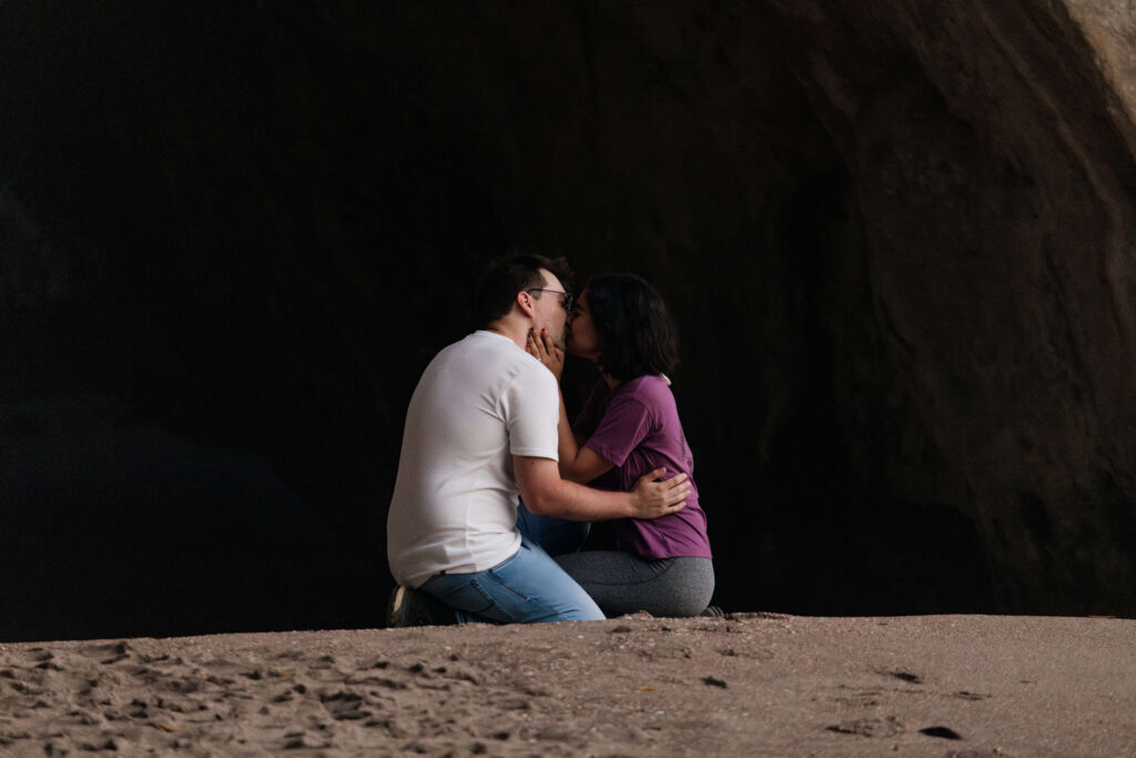 She said "YES!" at Cathedral cove