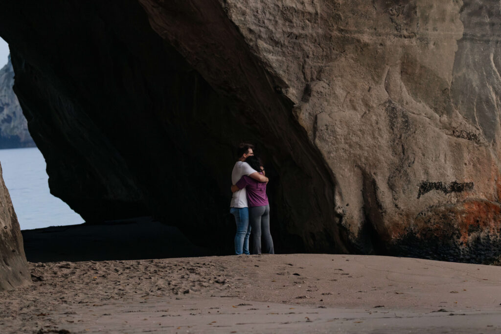 The moment before the surprise proposal