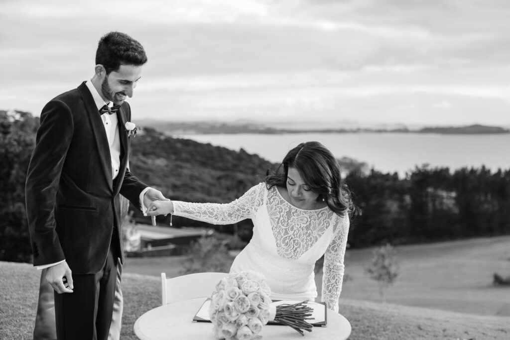 Ceremony at Mudbrick on Waiheke Island