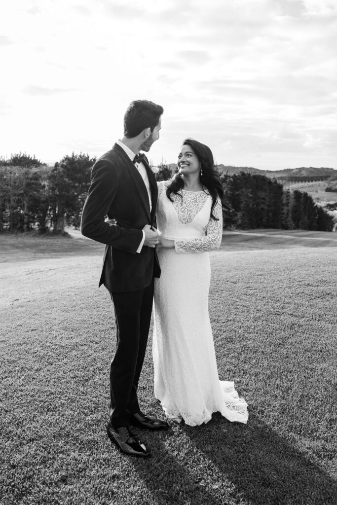 Newly weds at Mudbrick on Waiheke Island
