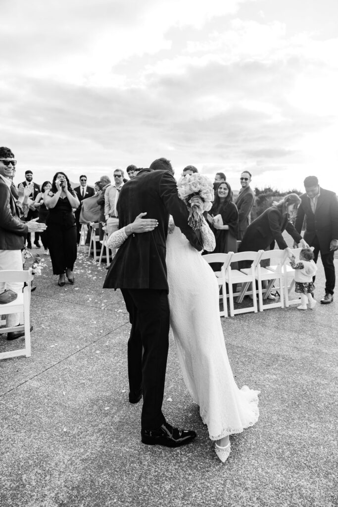 Wedding ceremony at Mudbrick on Waiheke island