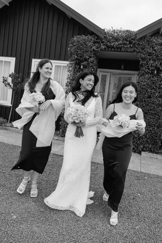 Bridal party at Mudbrick Lodge