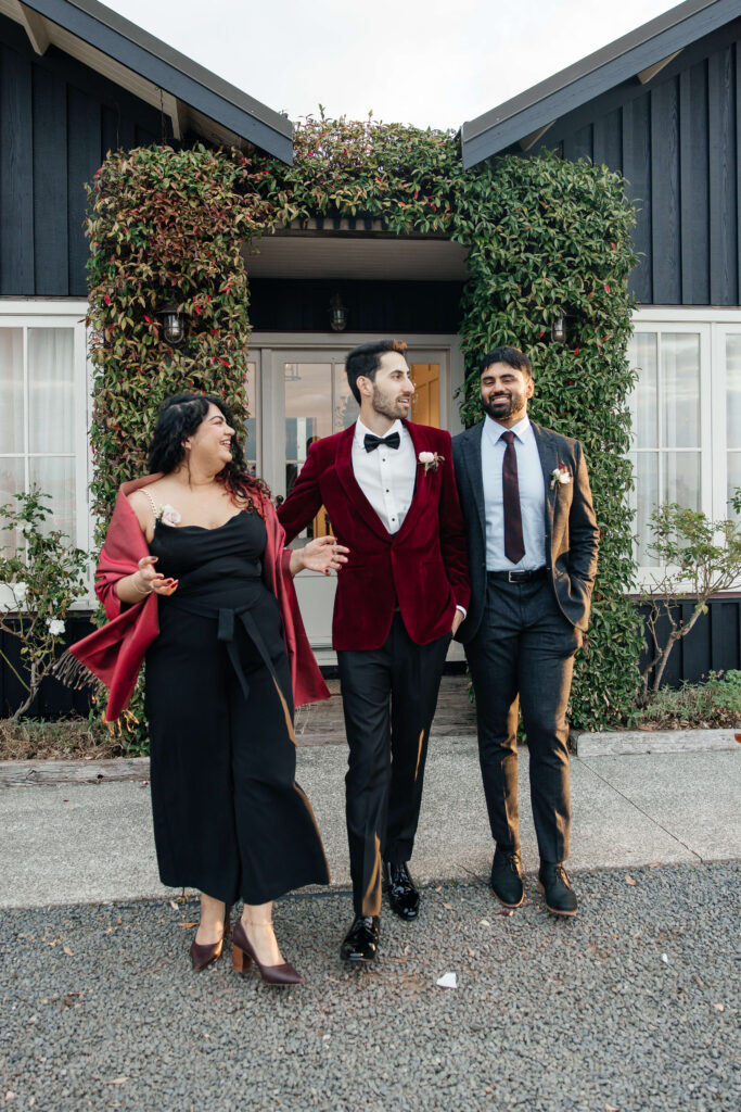 Bridal party at Mudbrick Lodge