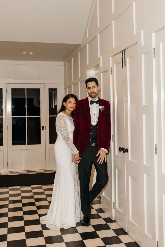 Bride & Groom at Lodge Mudbrick