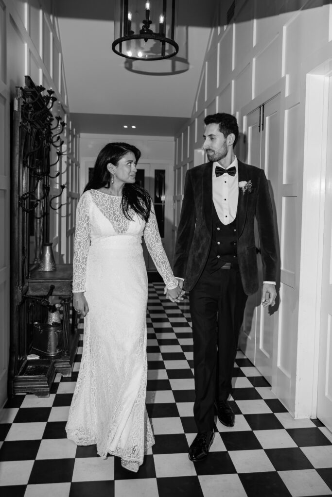 Bride & Groom at Lodge Mudbrick